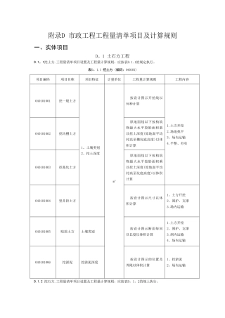 市政工程工程量清单项目及计算规则34313