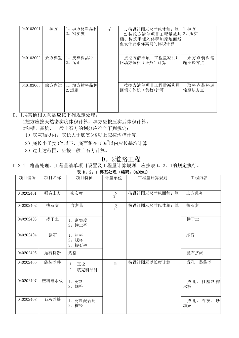 市政工程工程量清单项目及计算规则_第3页