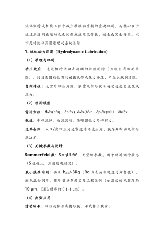 流体润滑原理及应用