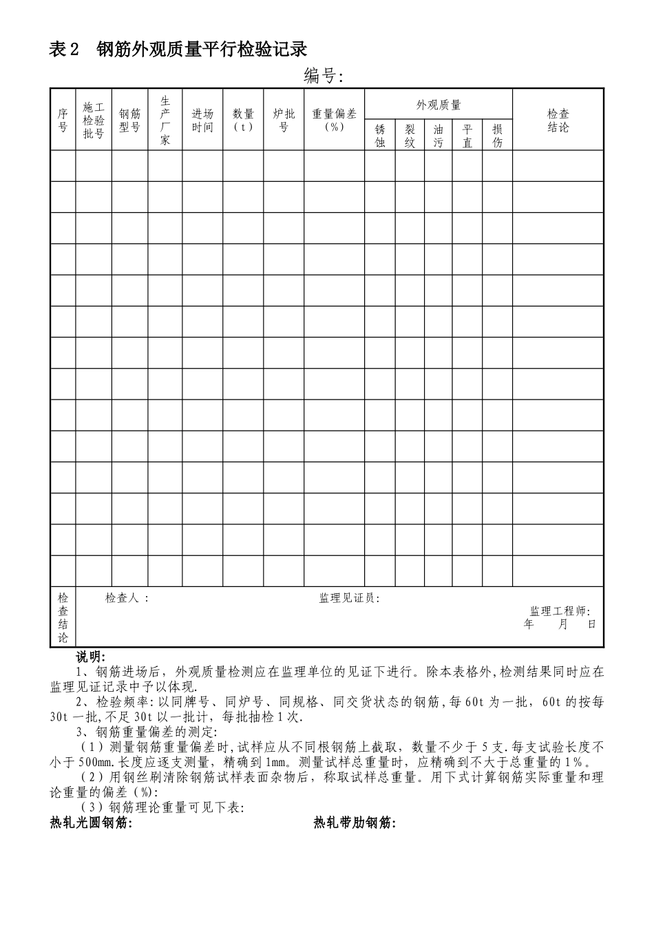 市政工程监理平行检验表格(参考版)_第2页