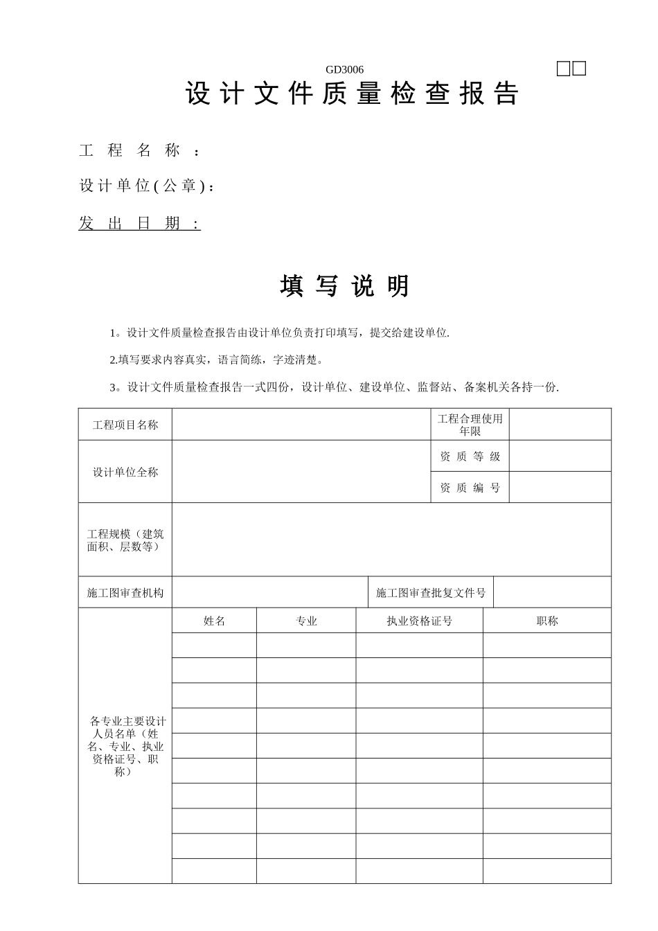 市政工程设计文件质量检查报告_第1页