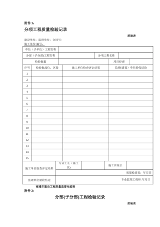 市政工程资料附件1