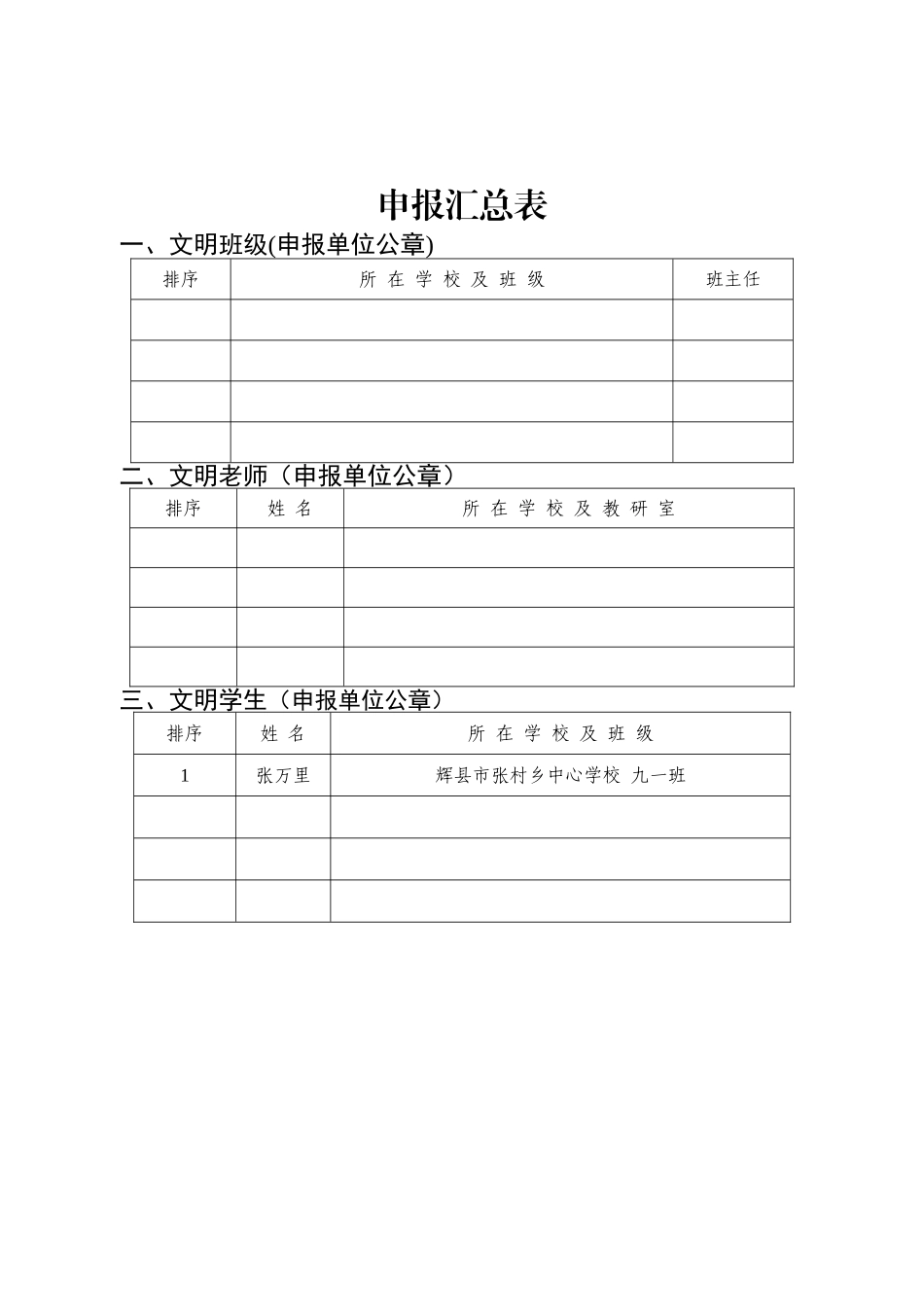 市文明学生申报表-范文_第3页