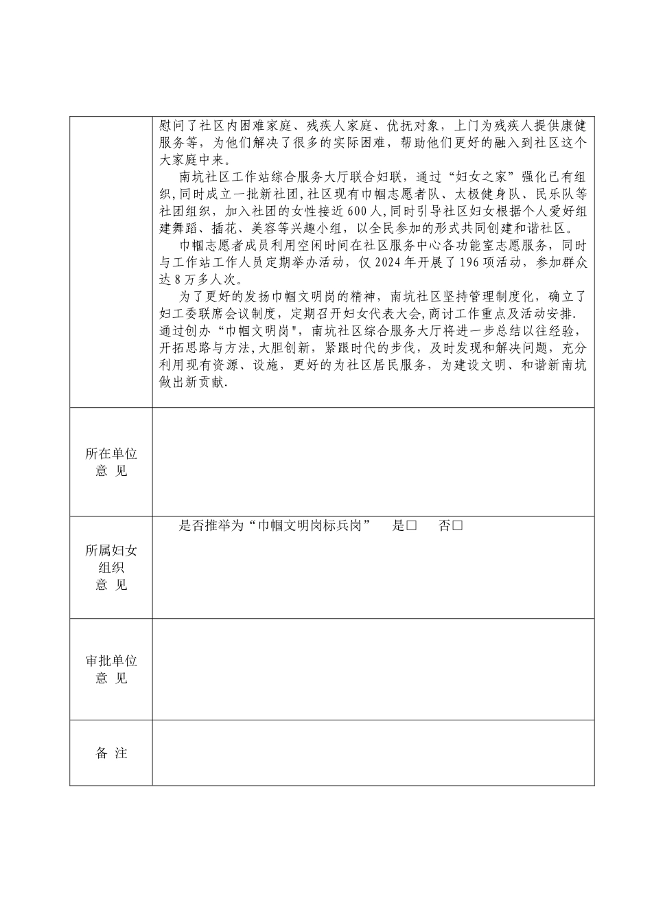 市级巾帼文明岗预申报表_第3页