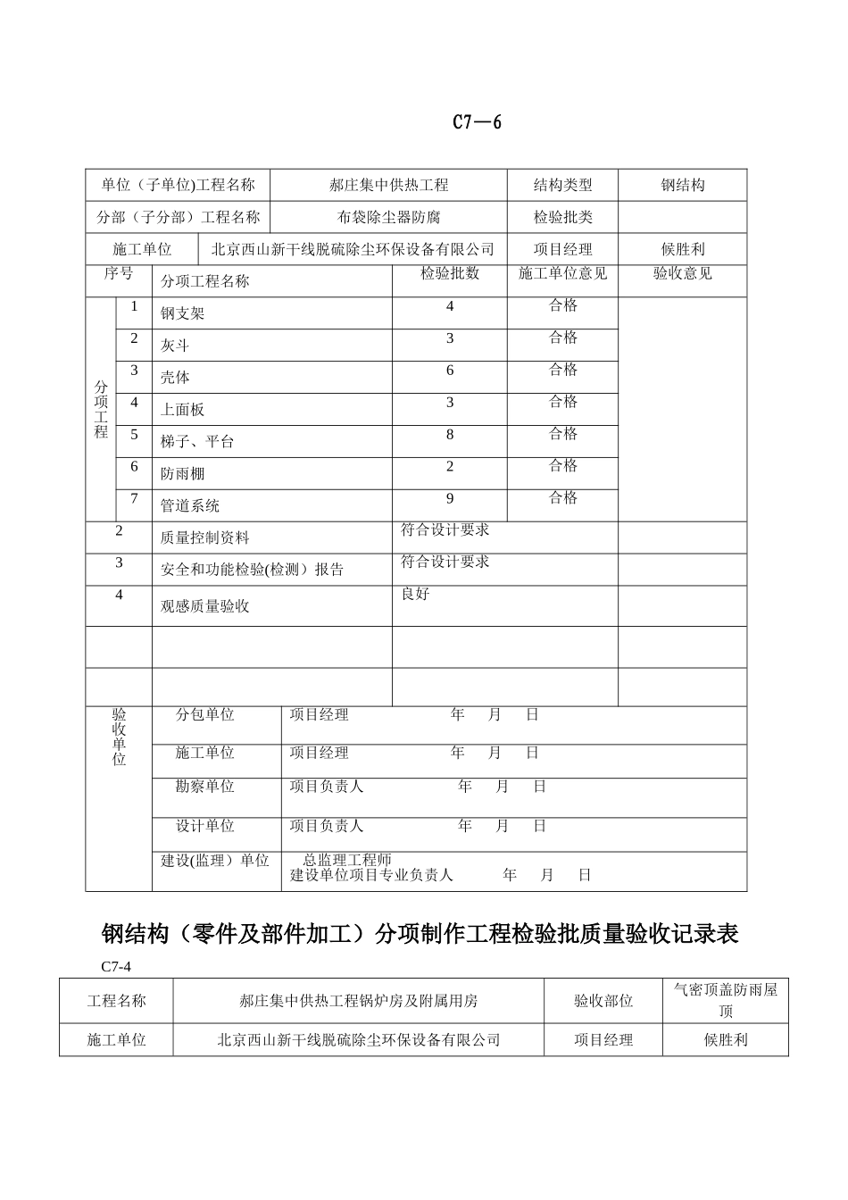 布袋除尘器分部分项验收记录表_第3页