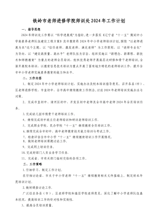 师训处-教师培训计划-范本