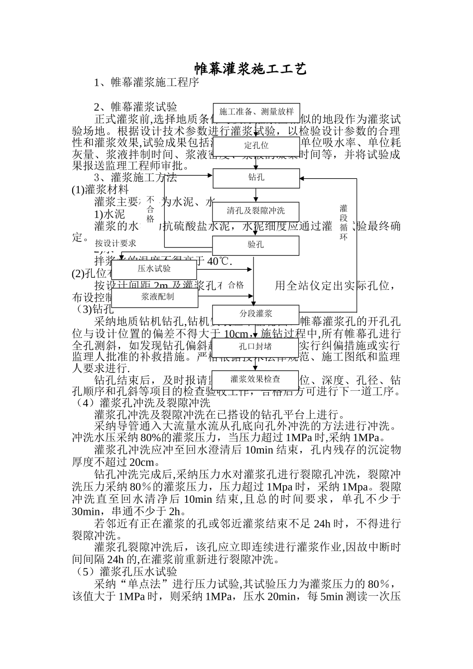帷幕灌浆施工工艺_第1页