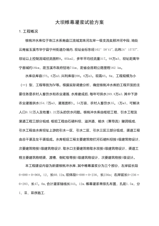 帷幕灌浆试验方案