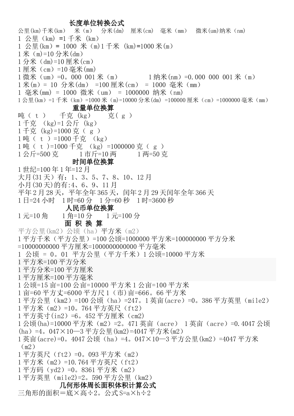 常用公式大全_第1页