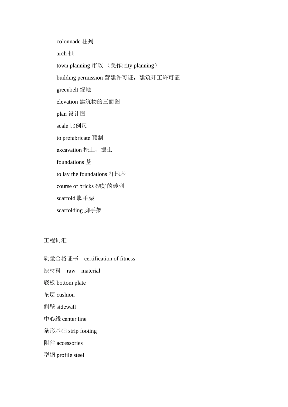 常用工程英语词汇_第2页