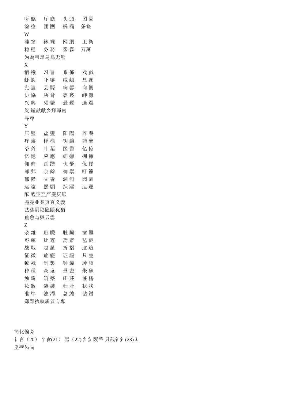 常见简体字与繁体字对照表大全1_第2页