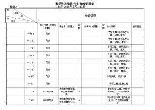 常规作业检查记录表