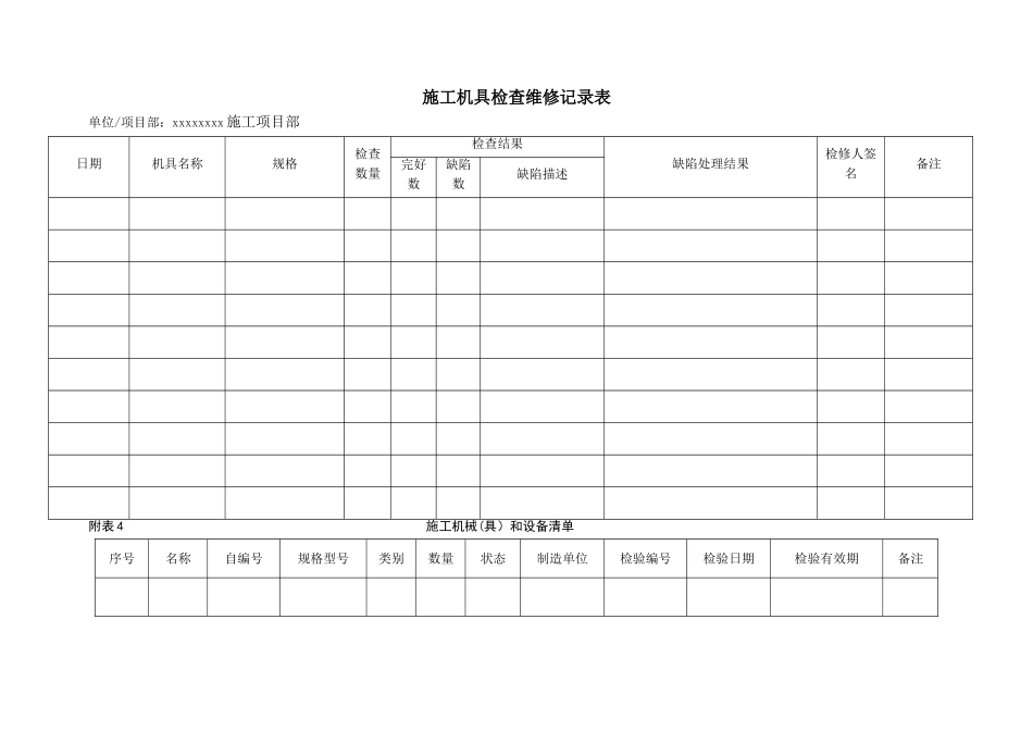 常规机械设备和机具进场检查表_第3页