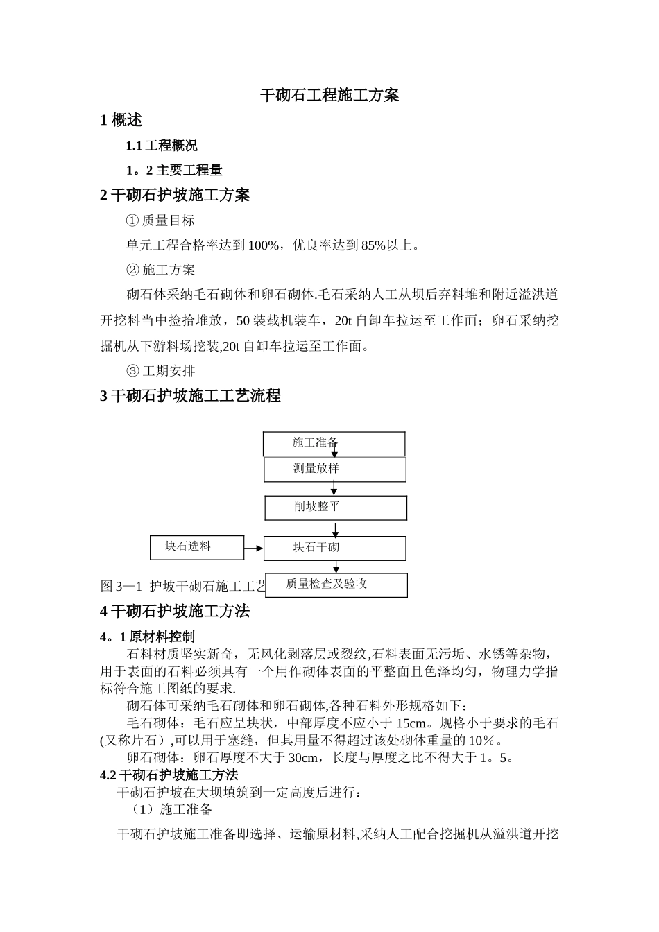 干砌石施工方案_第1页