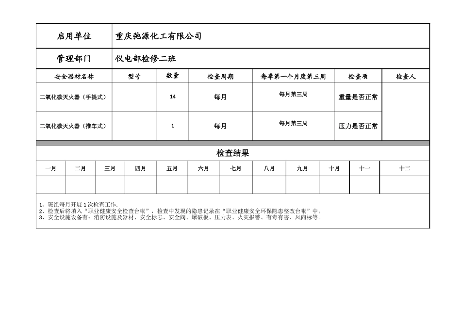 干粉灭火器维护检查表_第3页