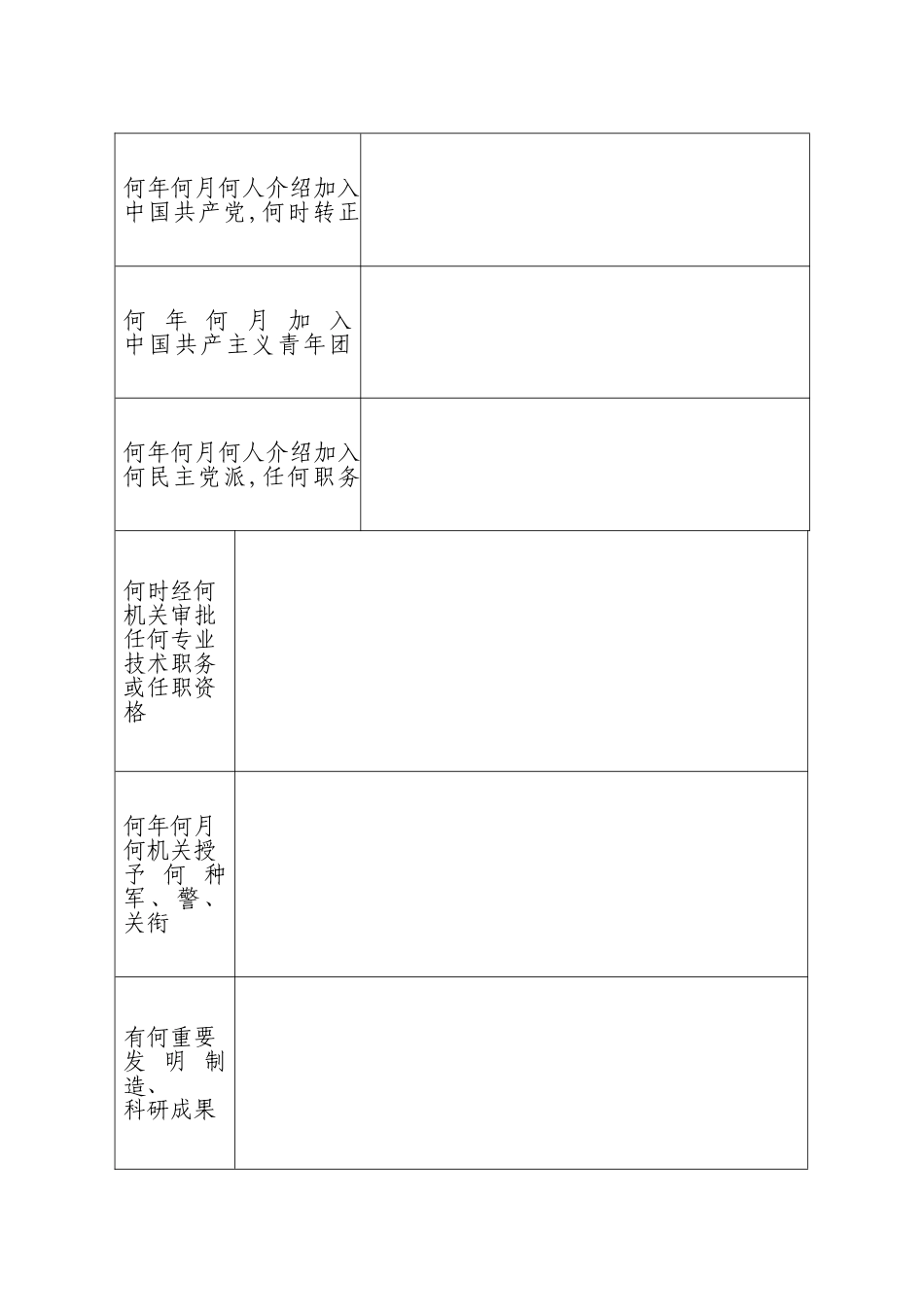 干部履历表最新_第2页