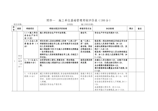 平安工地考核表