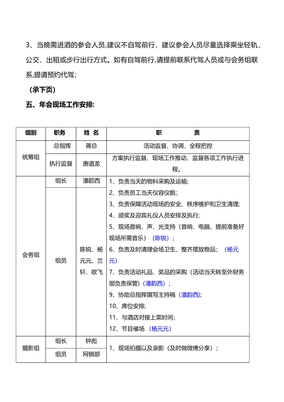 年会流程及工作安排_第2页