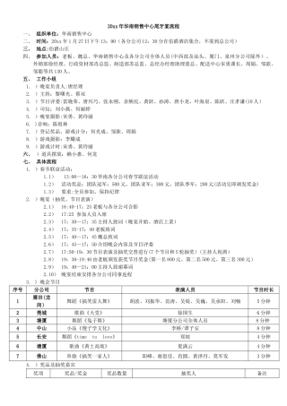年会策划方案尾牙行程安排