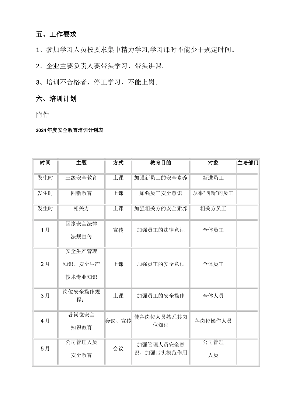 年度安全培训计划_第3页