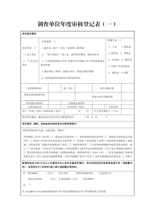 年度审核登记表