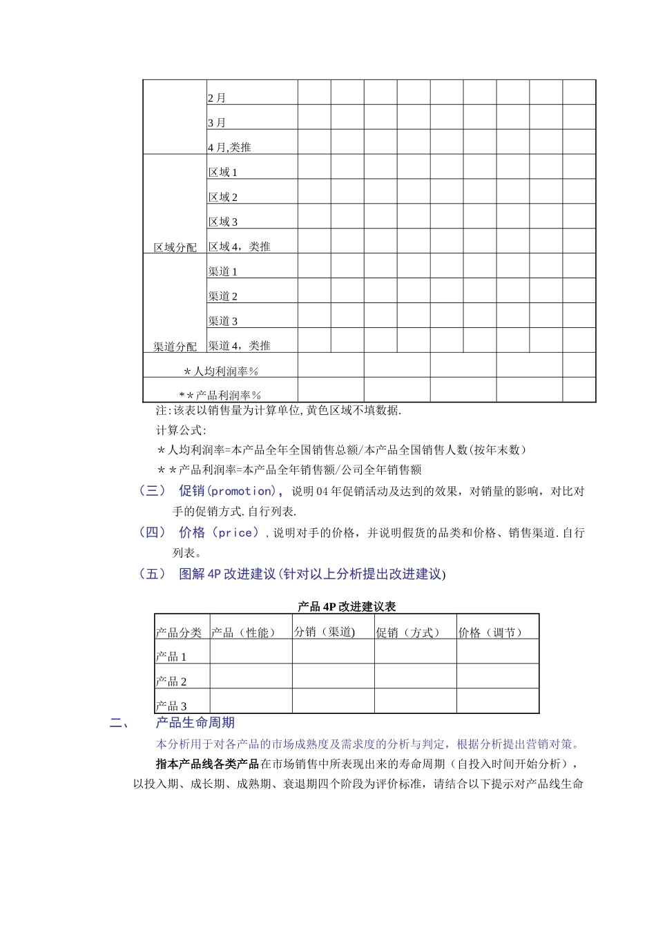 年度预算产品线预算方案模版_第3页