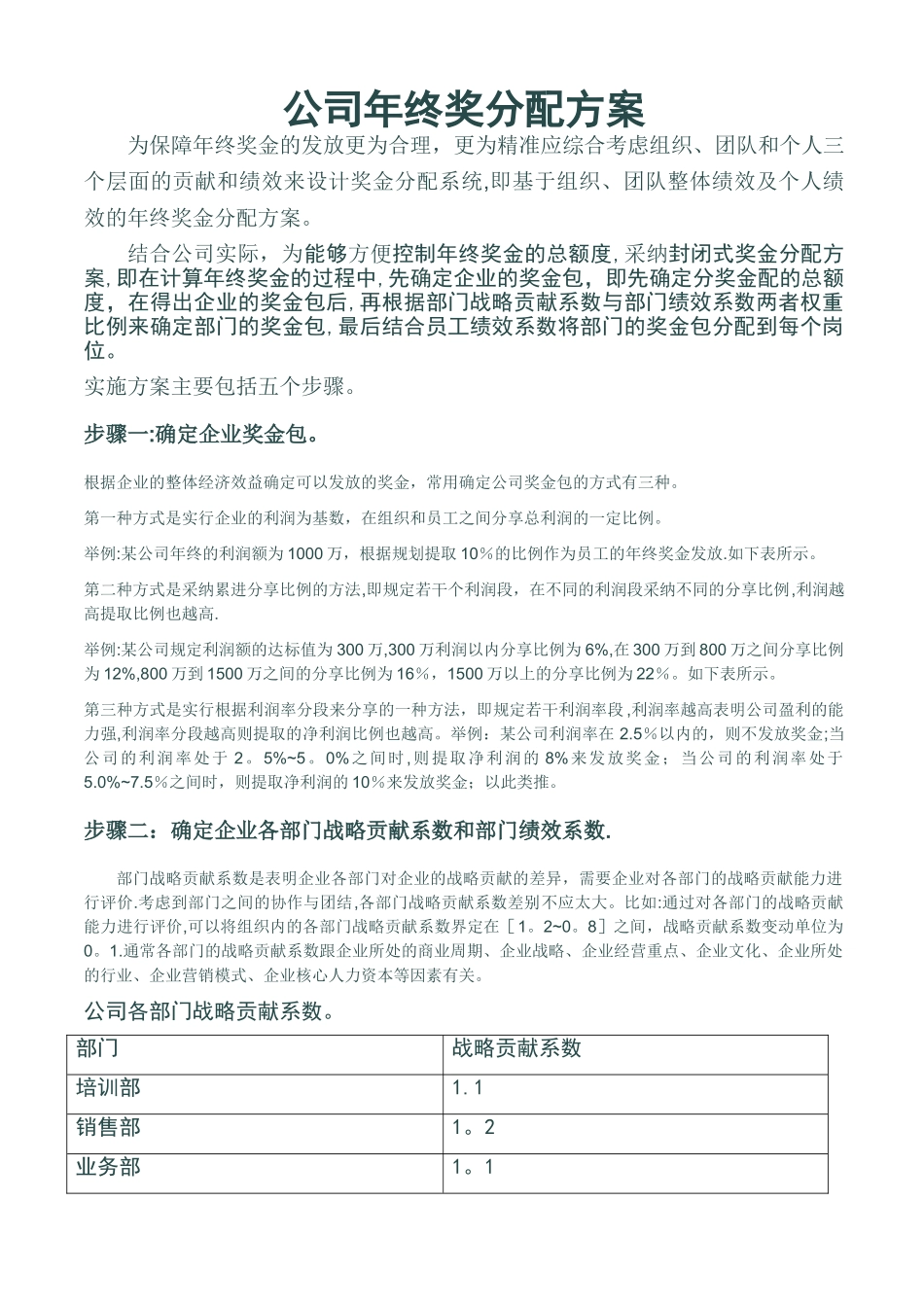 年终奖分配方案(权重)_第1页