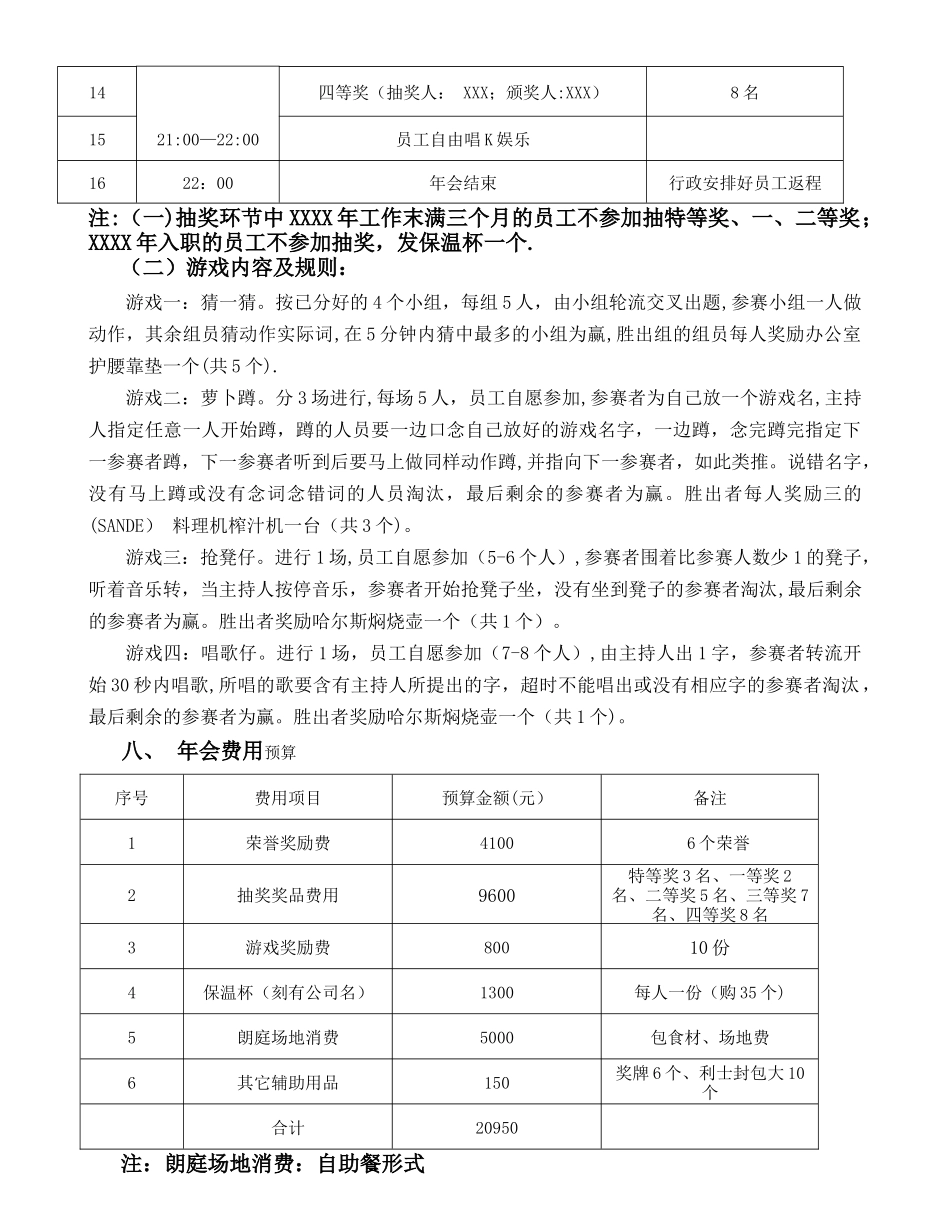 年终总结会议及年会活动方案_第3页