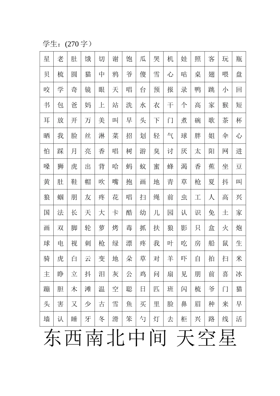 幼儿园-----中班--认字表_第2页