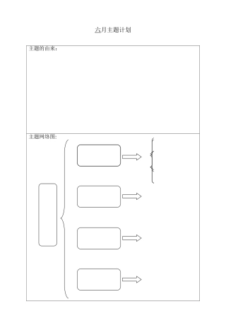 幼儿园主题网络图表格