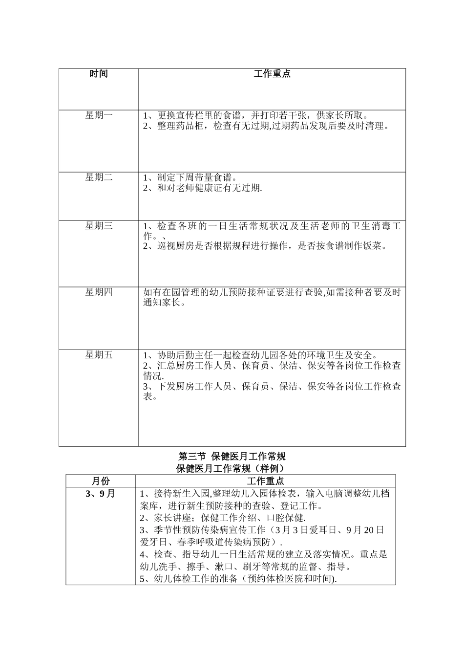 幼儿园保健医一日生活常规流程_第2页