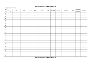 幼儿园全日健康观察记录表