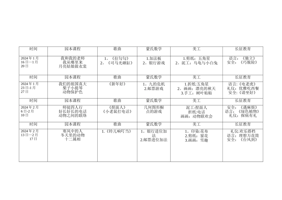 幼儿园寒假计划_第3页