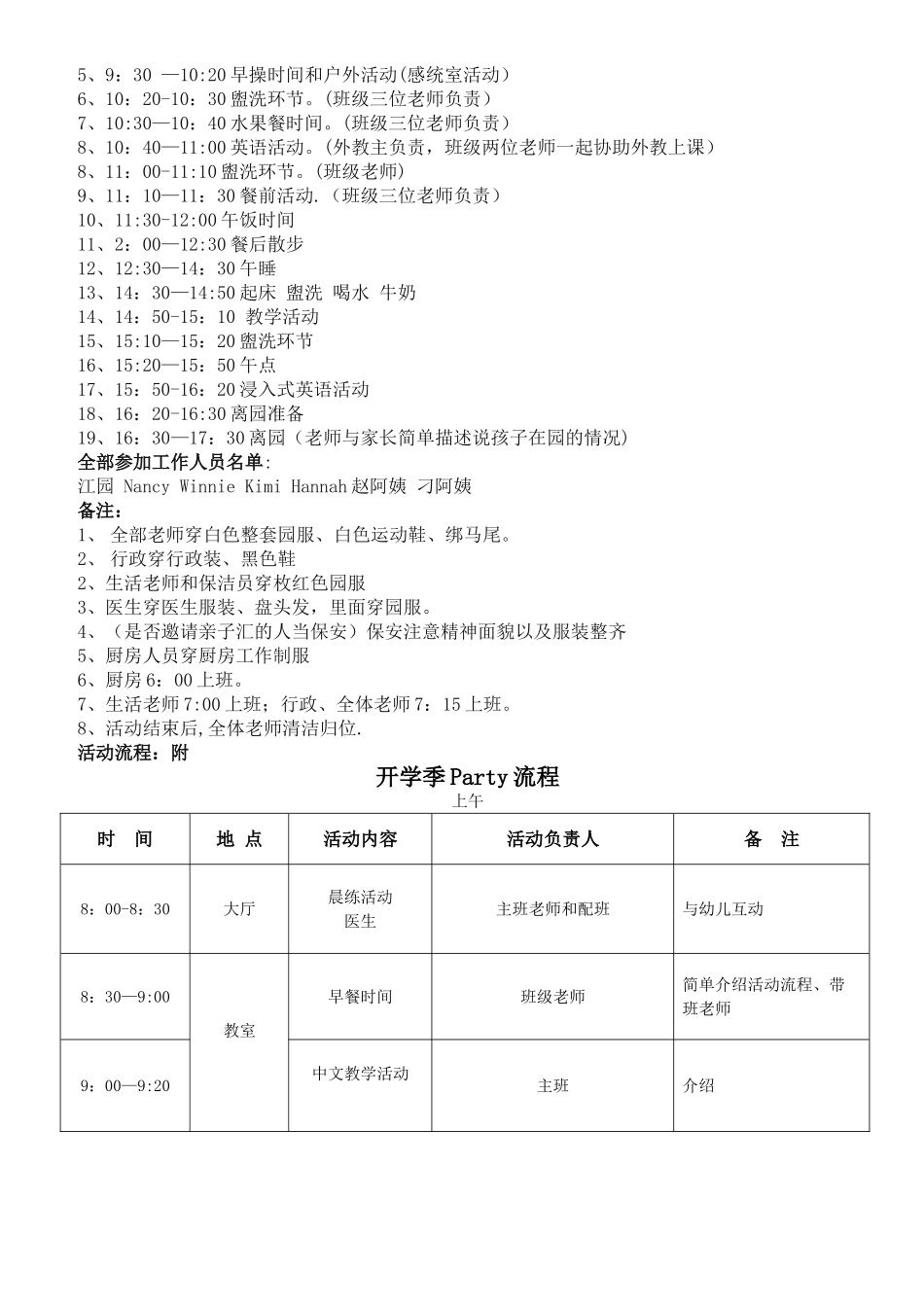 幼儿园开学方案_第2页
