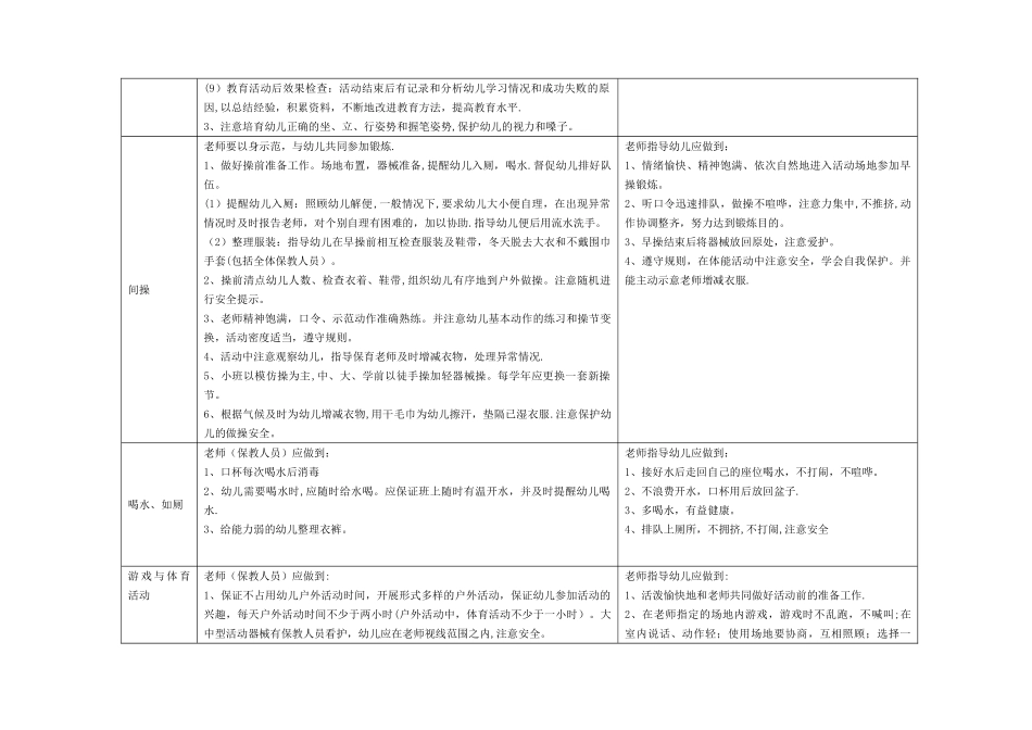 幼儿园教师一日工作流程及内容15210_第3页