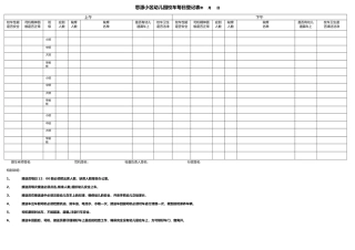 幼儿园校车每日登记表
