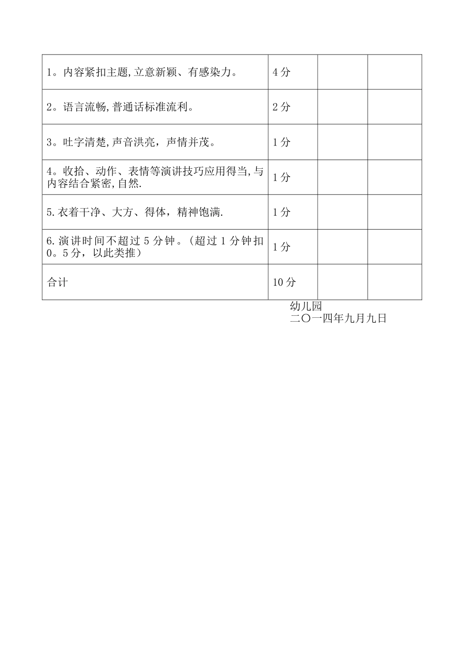 幼儿园演讲比赛方案_第2页