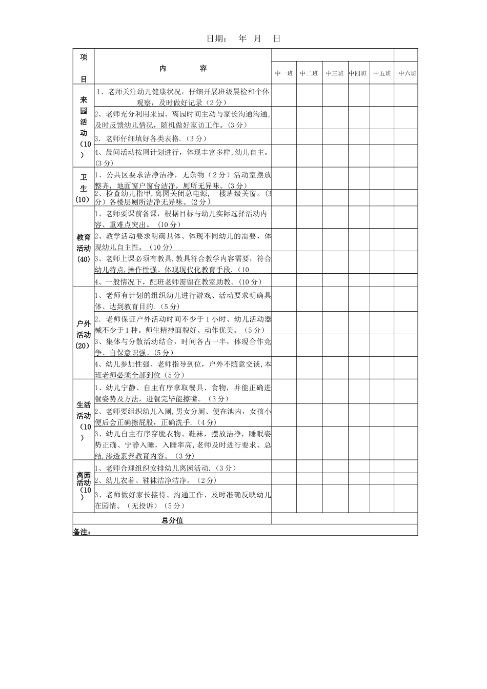 幼儿园班级一日常规检查表.doc新_第3页