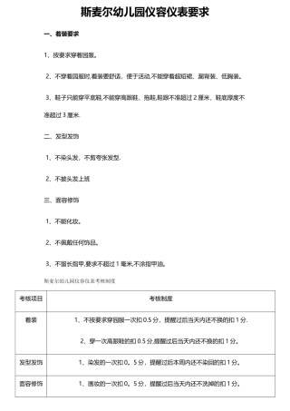 幼儿园老师仪容仪表制度