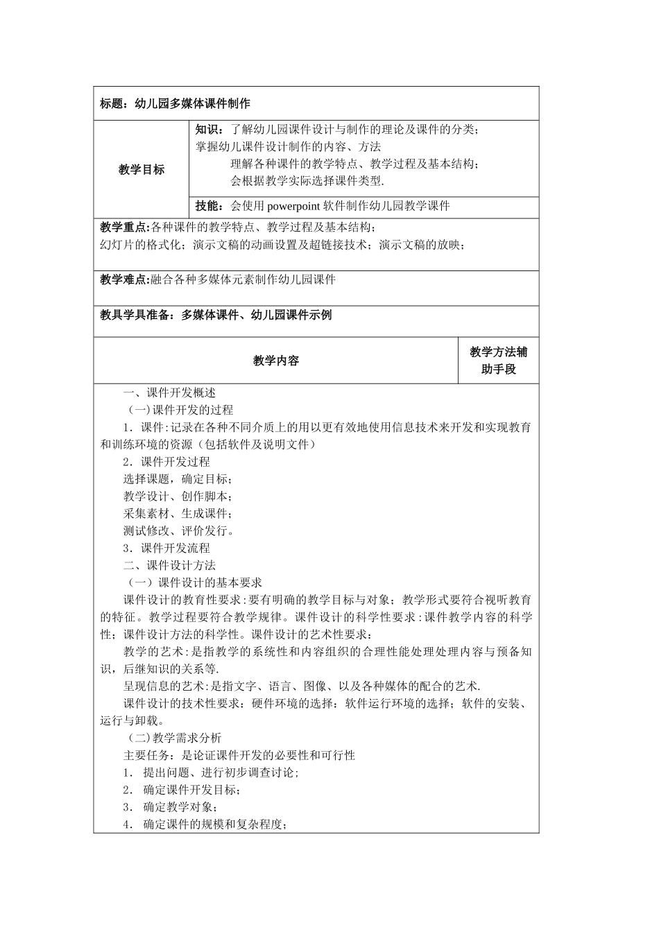幼儿园课件制作教案_第1页