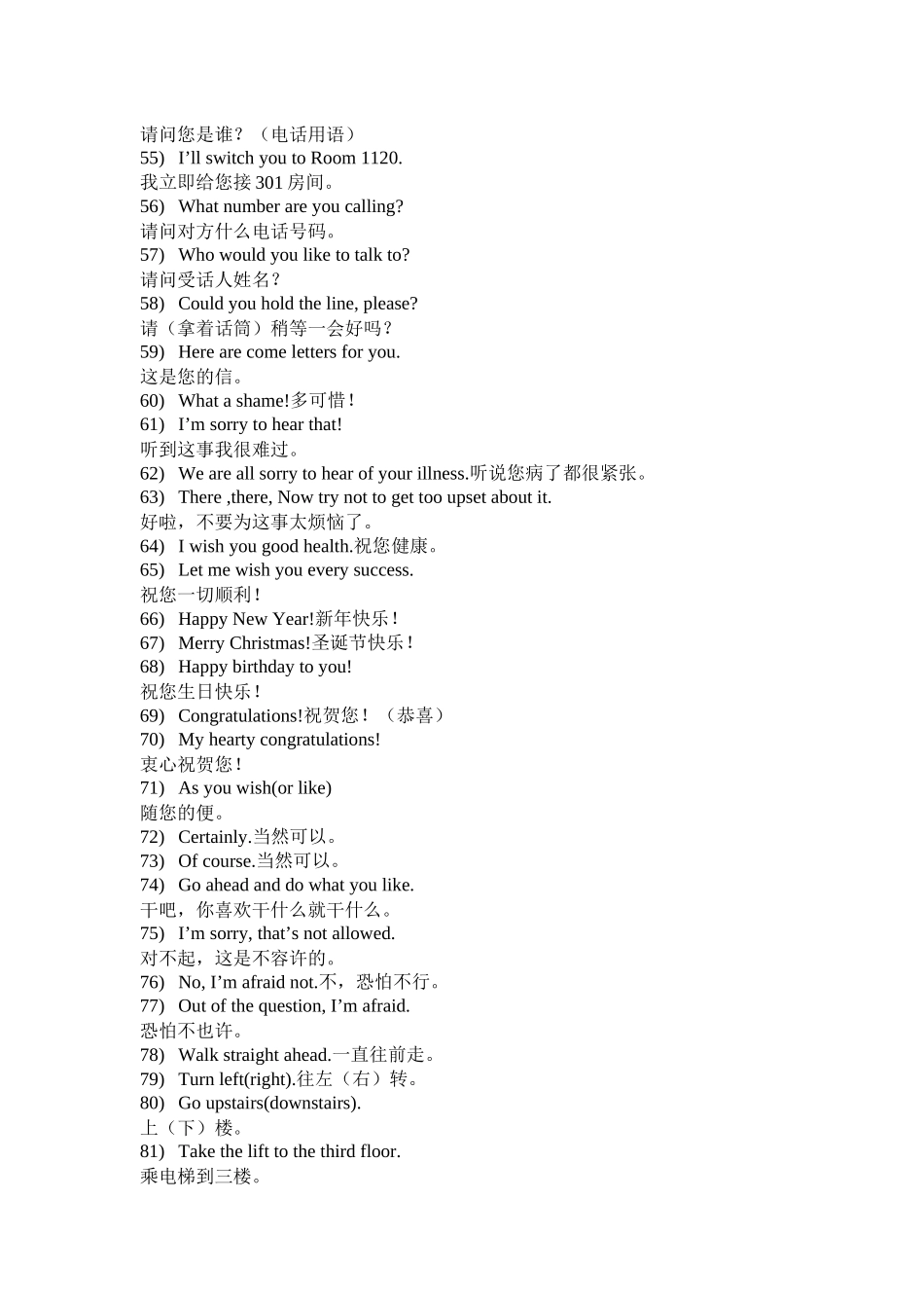 2025年英语学习酒店常用英语500句_第3页