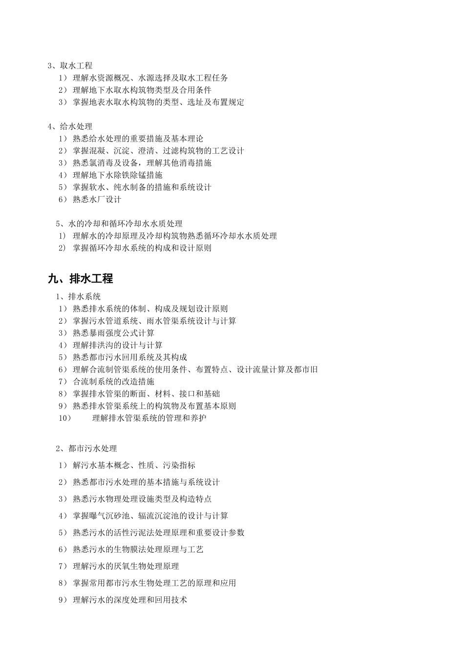 2025年给排水专业考试大纲_第3页