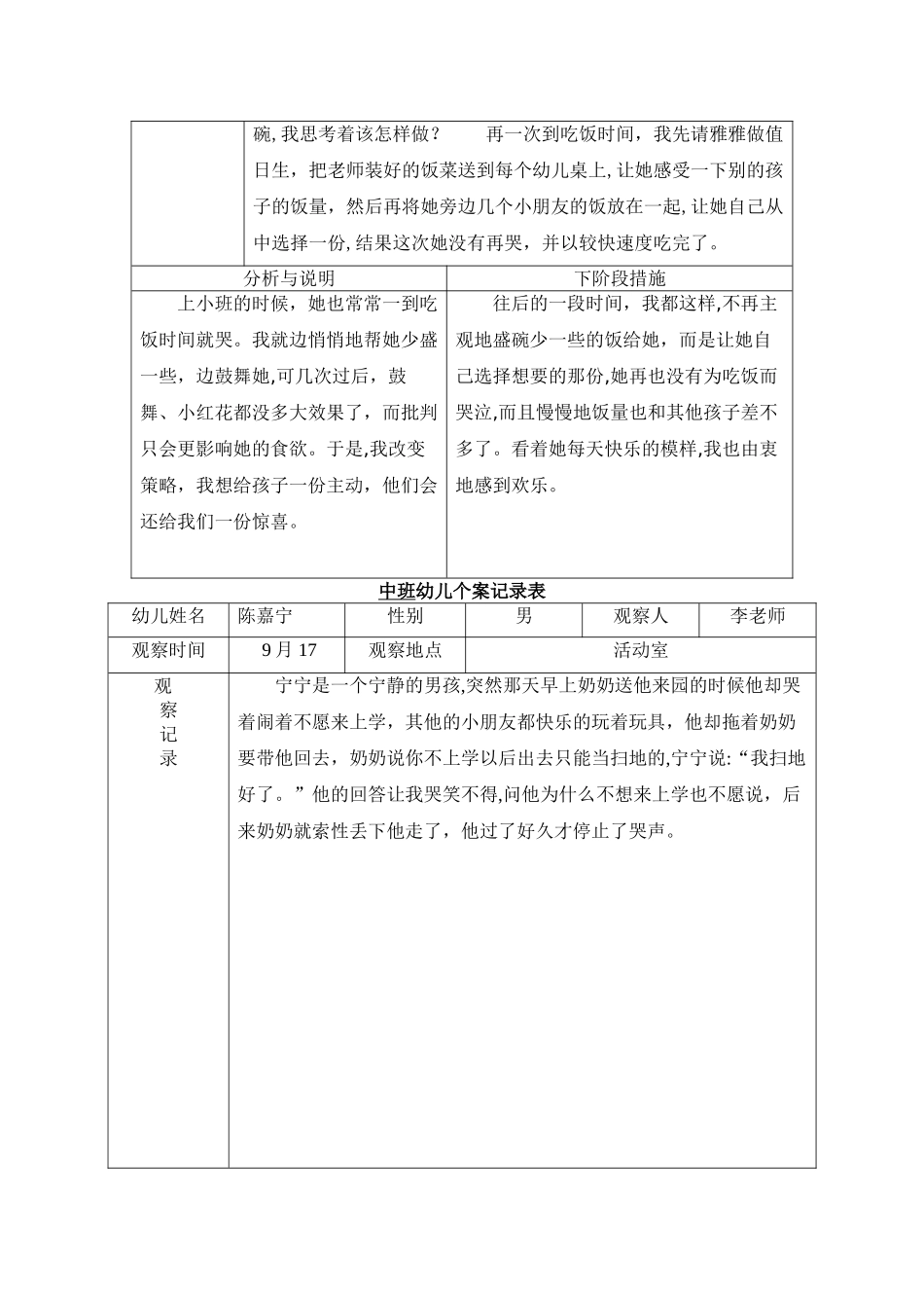 幼儿观察记录表_第3页