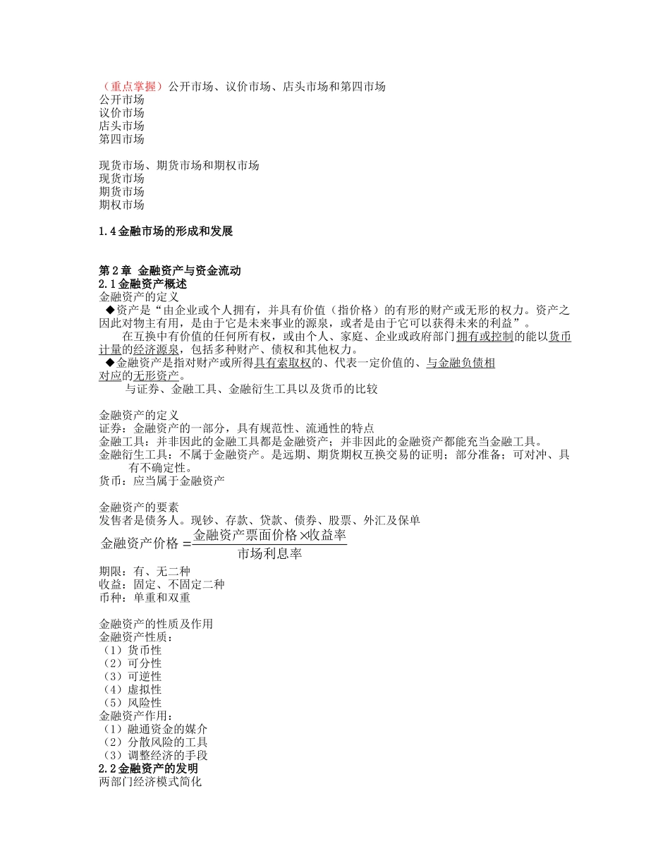 2025年金融市场学 课程考试大纲_第2页