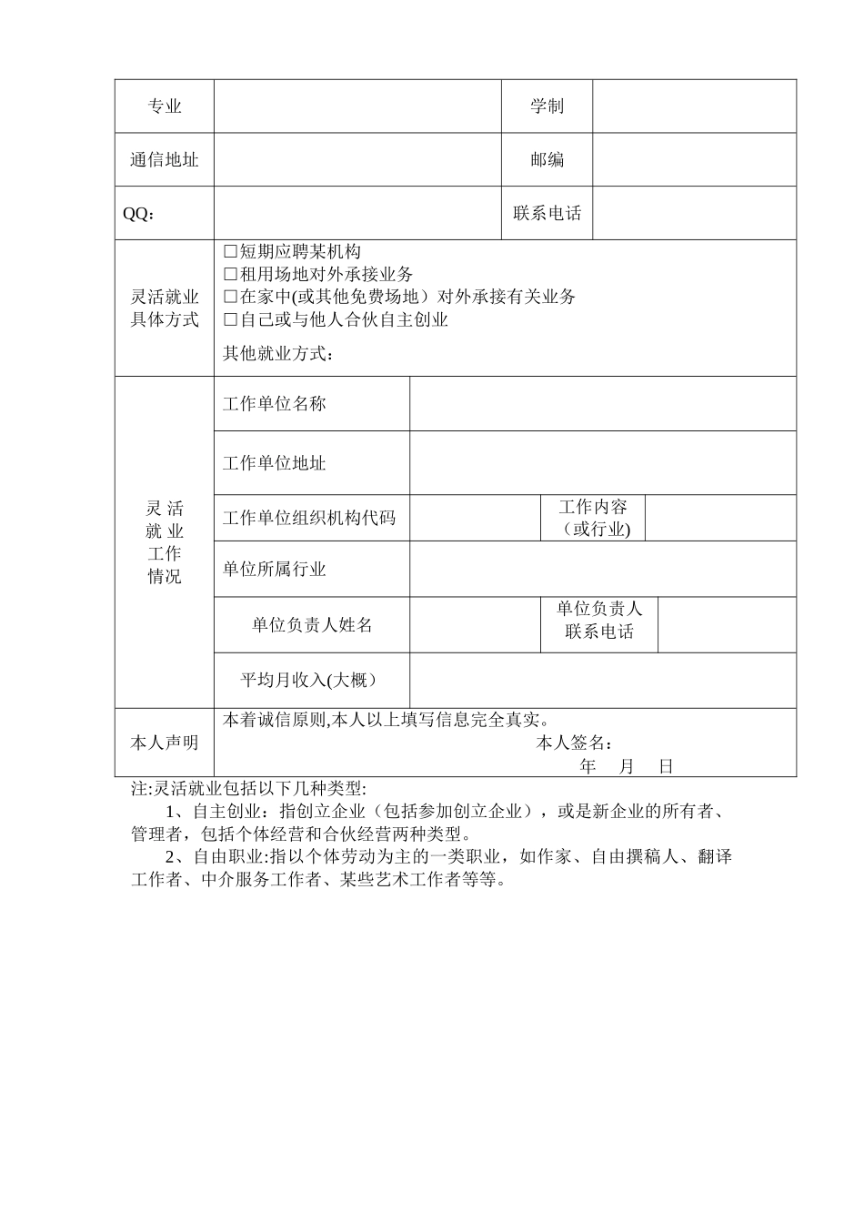 广东省高等学校毕业研究生暂缓就业申请表_第2页