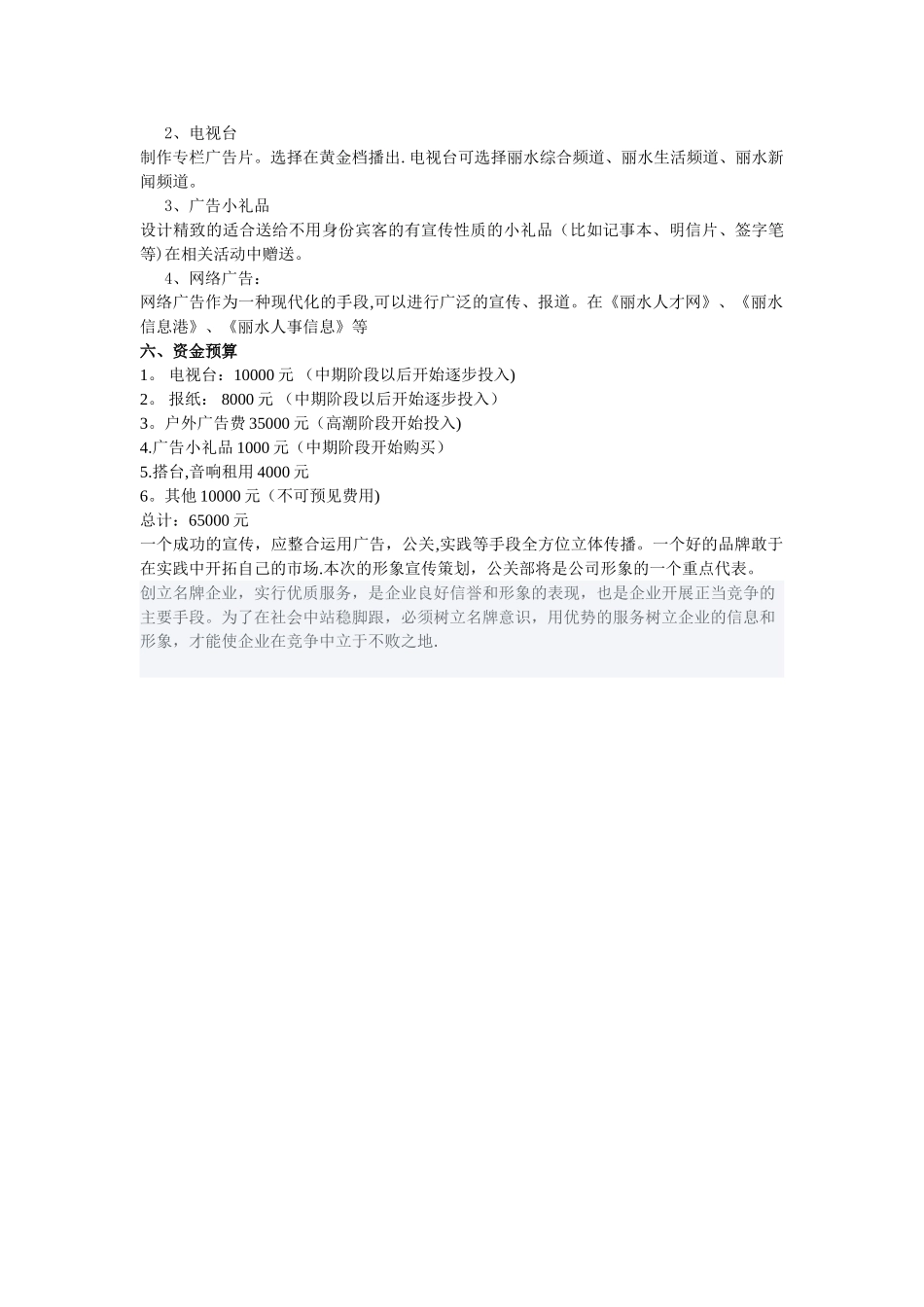广告宣传策划方案_第2页