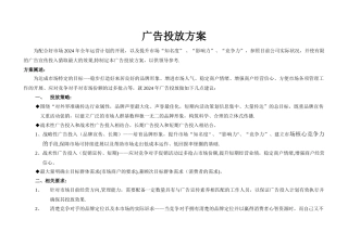 广告投放方案