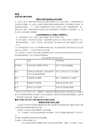 2025年中国近现代史知识点总结