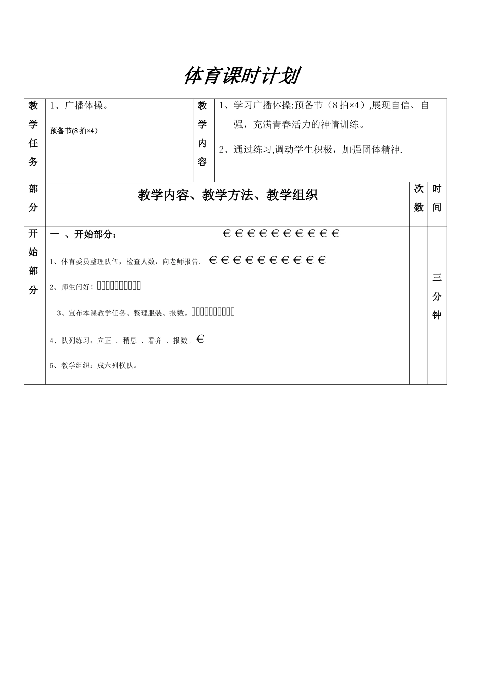 广播体操教案(放飞理想)_第1页