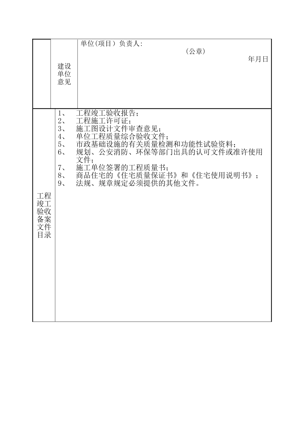 广西房屋建筑工程和市政基础设施工程竣工验收备案表_第3页